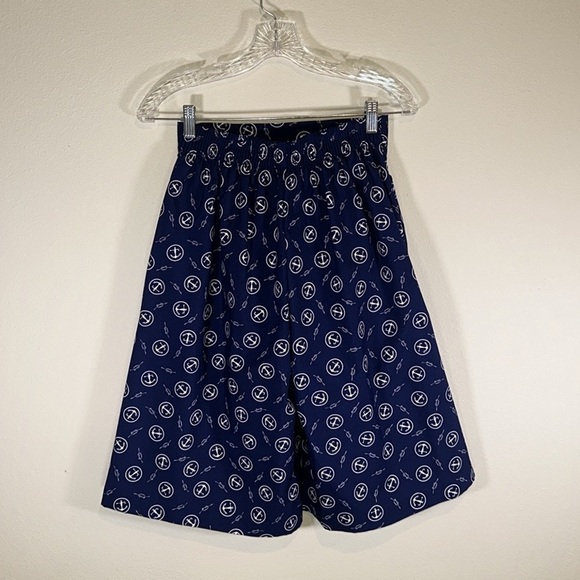Vintage Nautical Wide Leg Polyester Dress Shorts Women 5/6 Casual Preppy Dressy - Picture 2 of 9